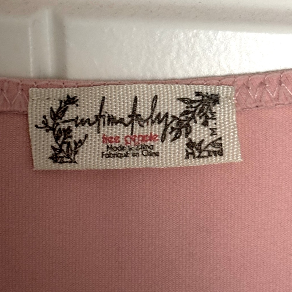 Free People Pink Fitted Puff Sleeve Bodysuit - Picture 6 of 11